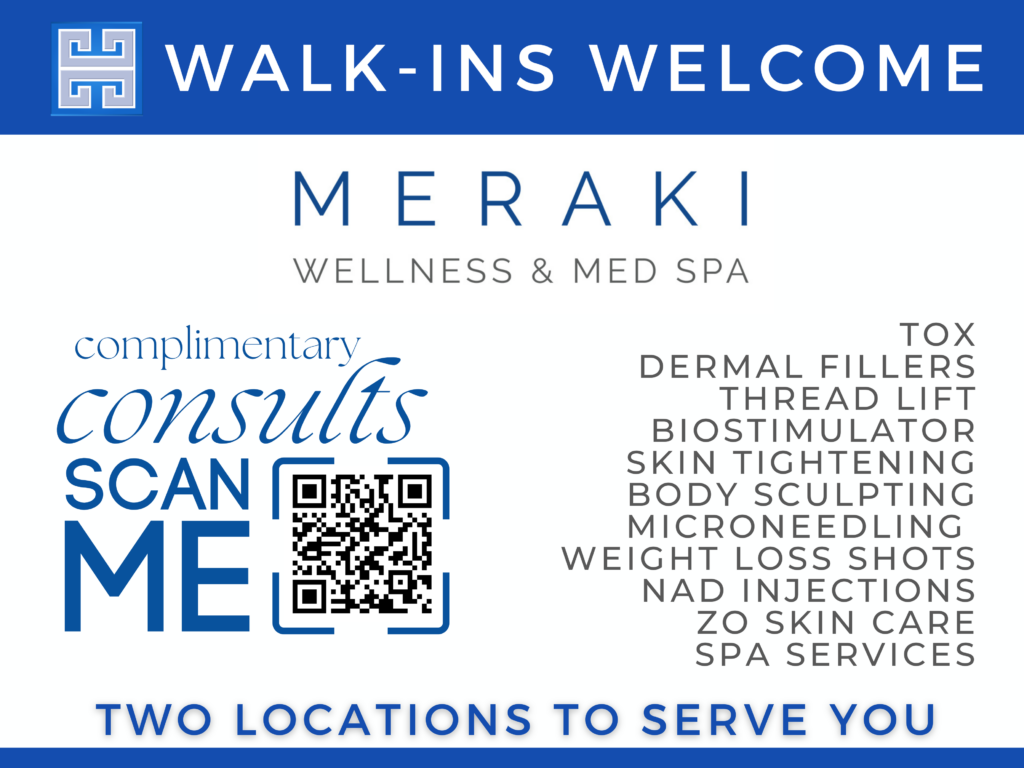 Walk-Ins popup | Meraki Wellness & Med Spa | FL